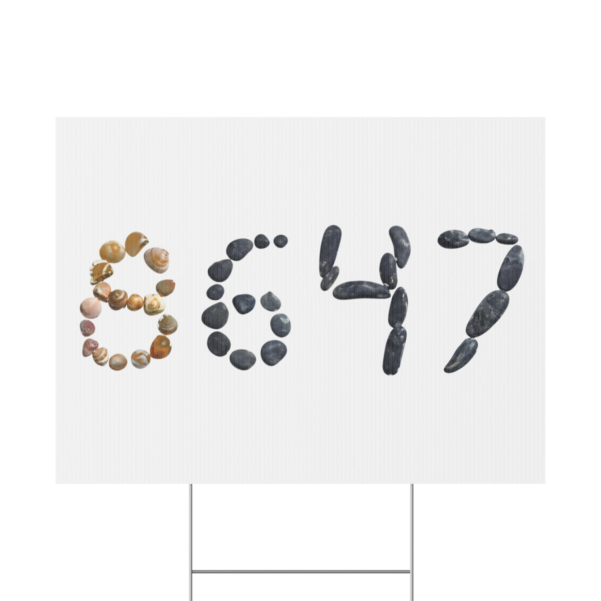 8647 seashells yard sign