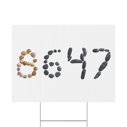8647 seashells yard sign
