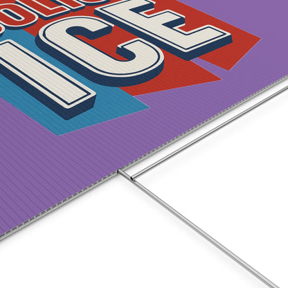 Light Purple Abolish ICE Yard Sign