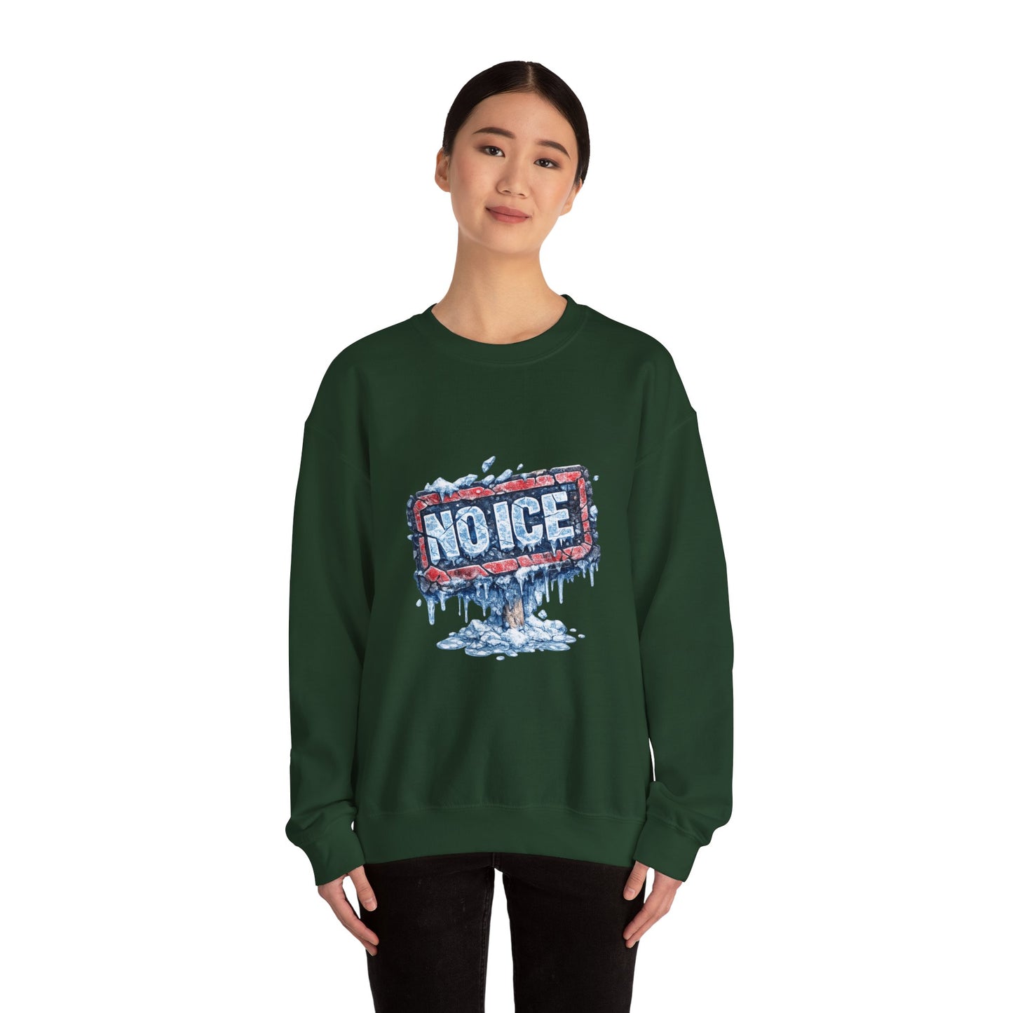 "NO ICE" Icy Graffiti Design Sweatshirt