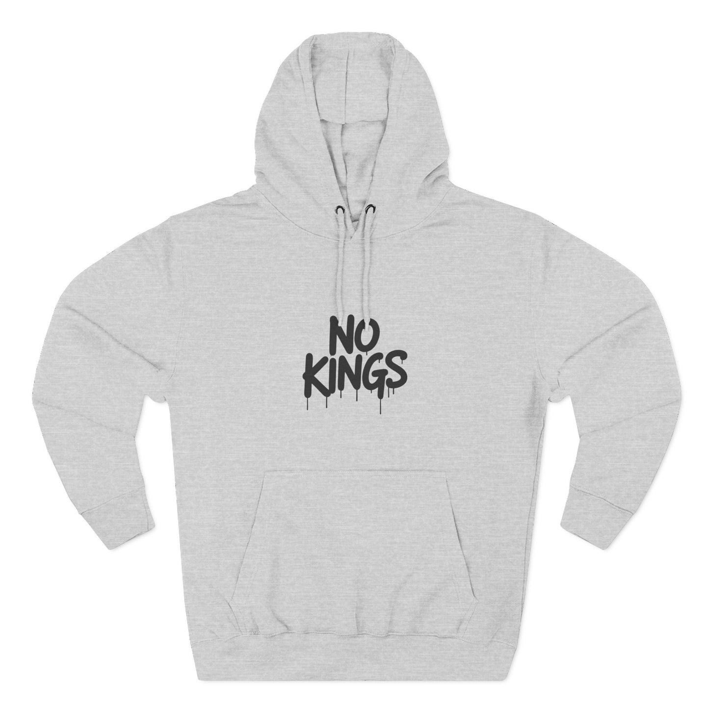 No Kings Spray Paint Protest Fleece Hoodie