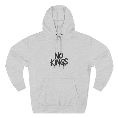 No Kings Spray Paint Protest Fleece Hoodie