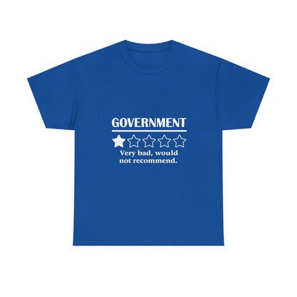 Government 1 of 5 Stars Would Not Recommend