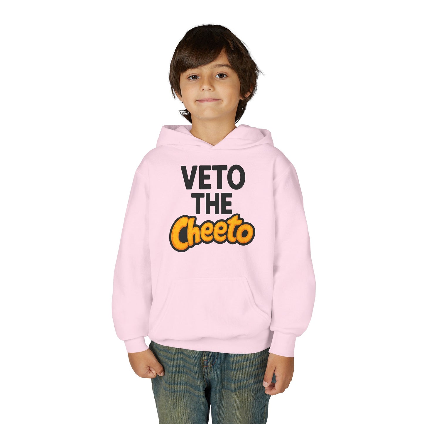 Veto the Cheeto Youth Hoodie – Tiny but Defiant