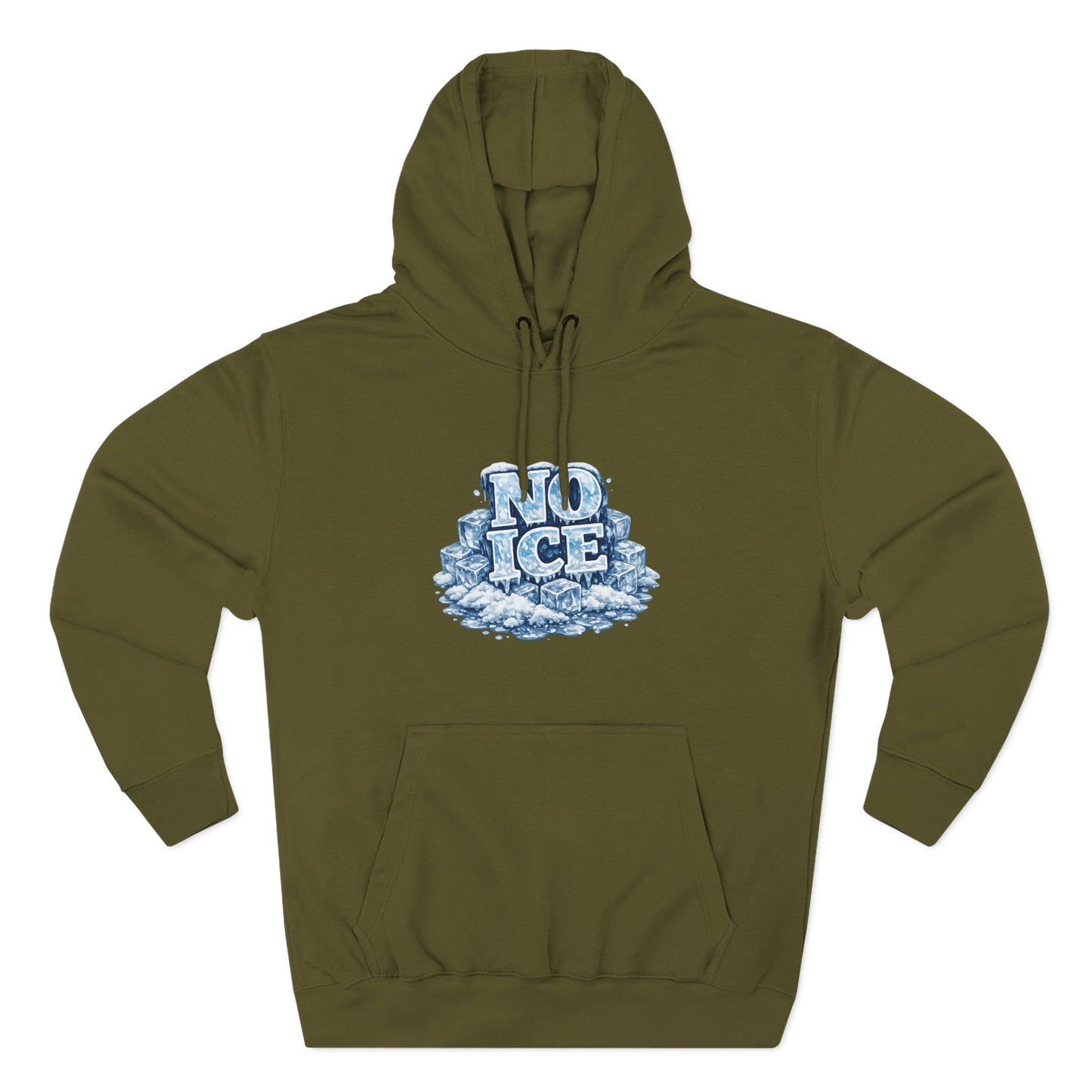No ICE Graphic Hoodie — Funny Winter Climate Change Sweatshirt