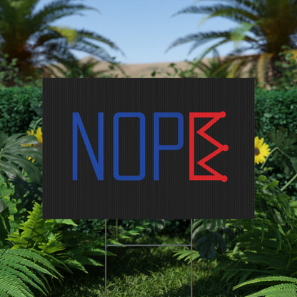 Black NOPE Crown Yard Sign – Defy the Throne