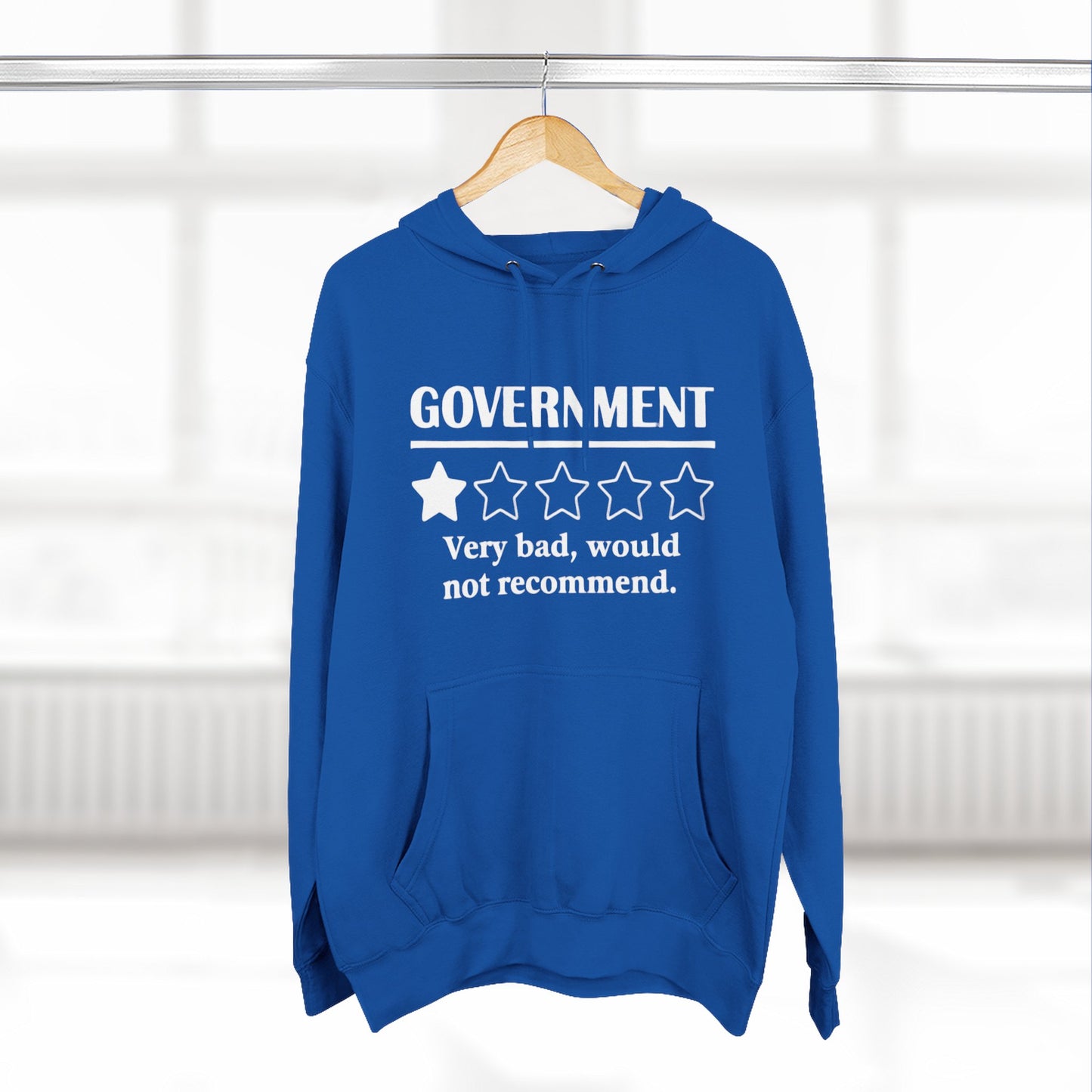 Fleece Hoodie with 1/5 Stars Would Not Recommend Design