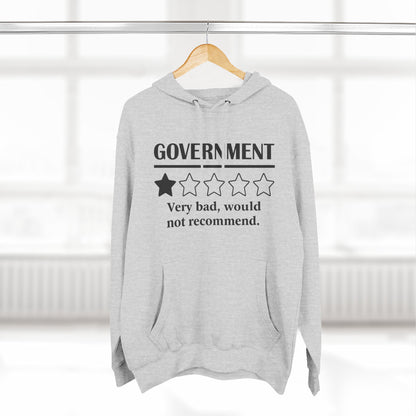 Fleece Hoodie with 1/5 Stars Would Not Recommend Design