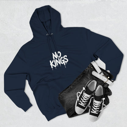 No Kings Spray Paint Protest Fleece Hoodie