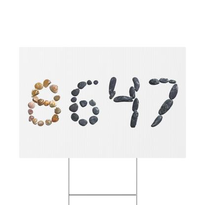 8647 seashells yard sign
