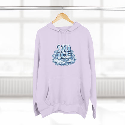 No ICE Graphic Hoodie — Funny Winter Climate Change Sweatshirt