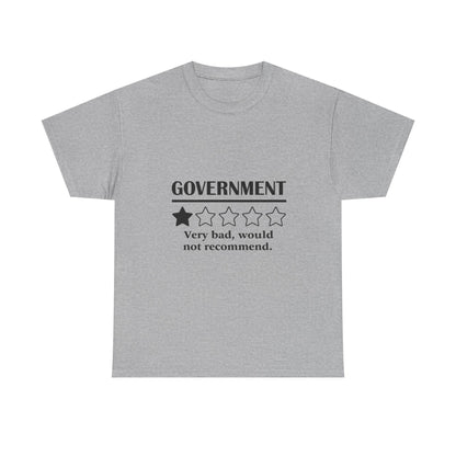 Government 1 of 5 Stars Would Not Recommend