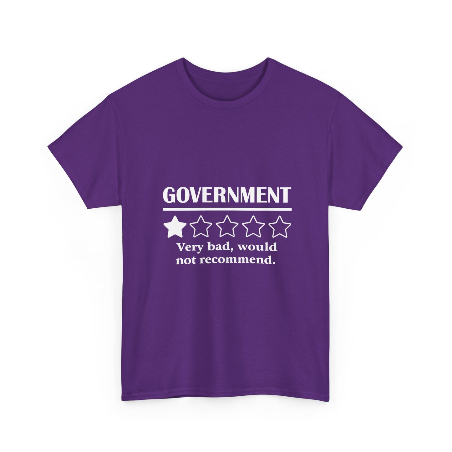 Government 1 of 5 Stars Would Not Recommend