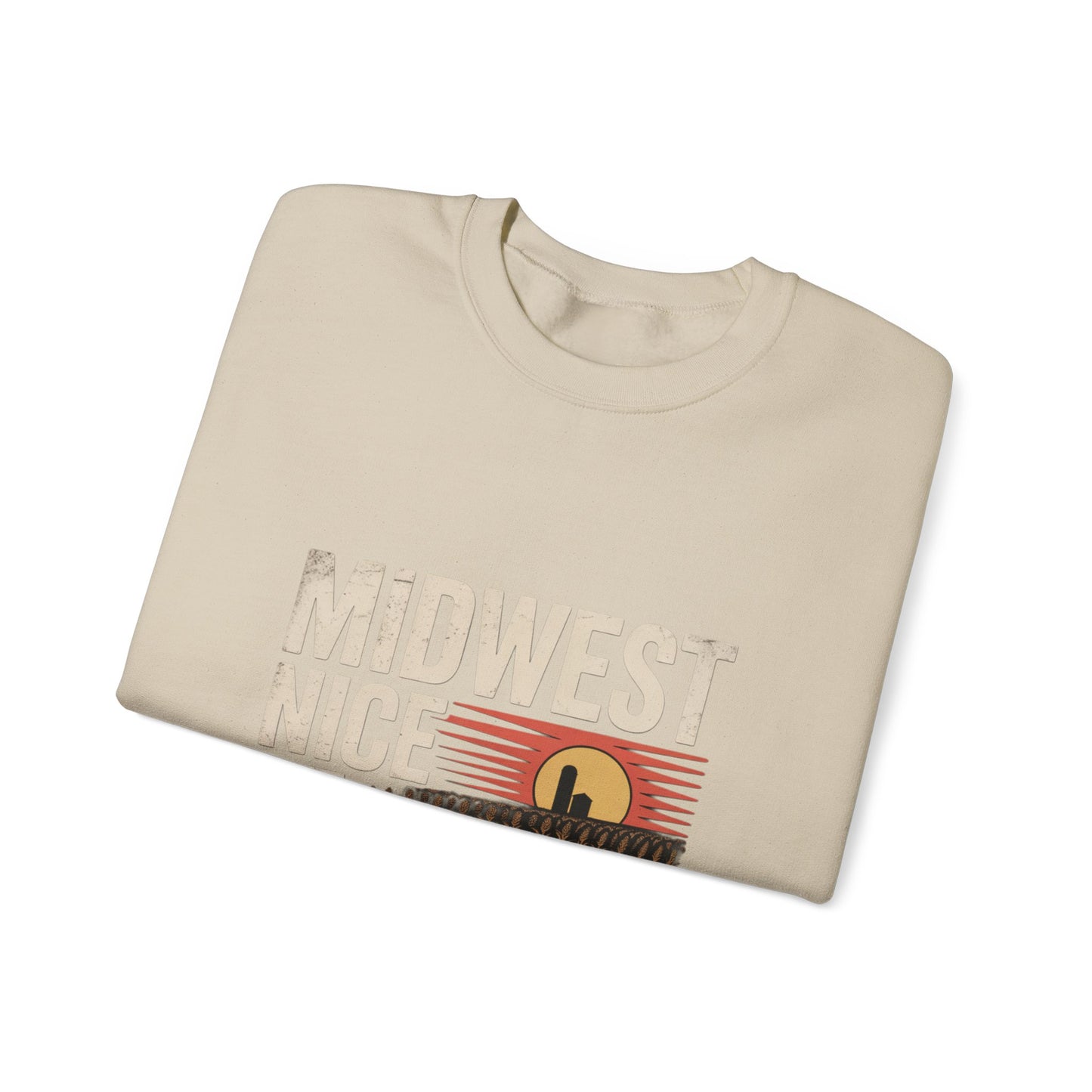 Midwest Nice But Fuck Ice Crewneck Sweatshirt