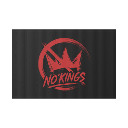 Black “No Kings” Protest Yard Sign
