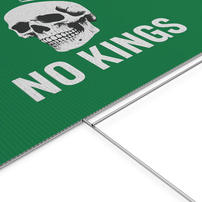 Dark Green Yard Sign - 'No Kings' Design