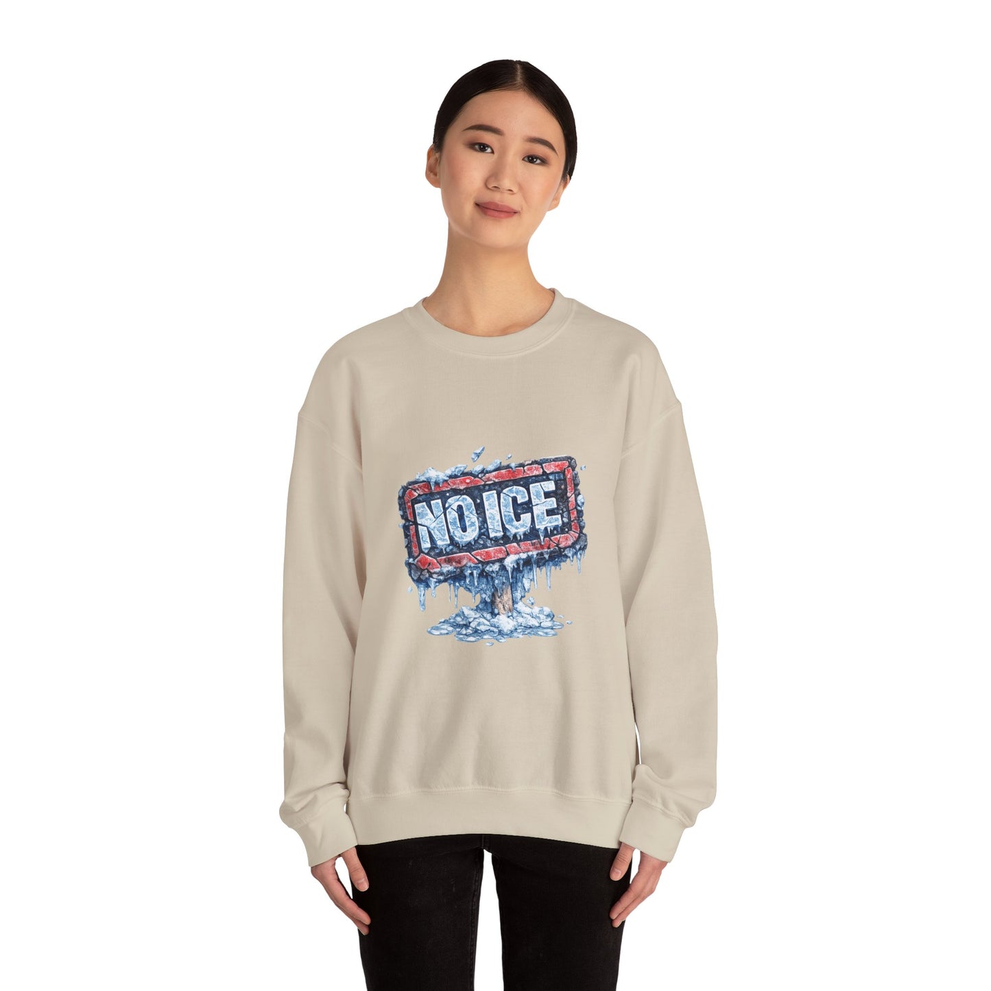 "NO ICE" Icy Graffiti Design Sweatshirt