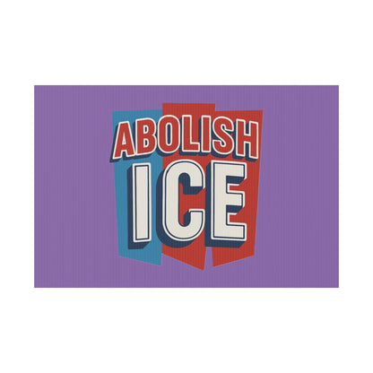 Light Purple Abolish ICE Yard Sign