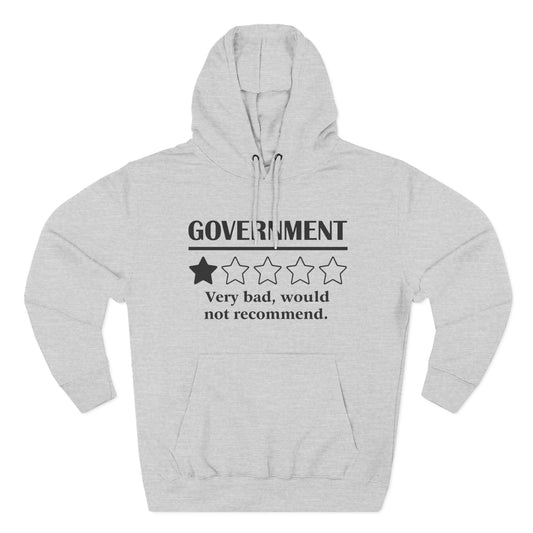 Fleece Hoodie with 1/5 Stars Would Not Recommend Design