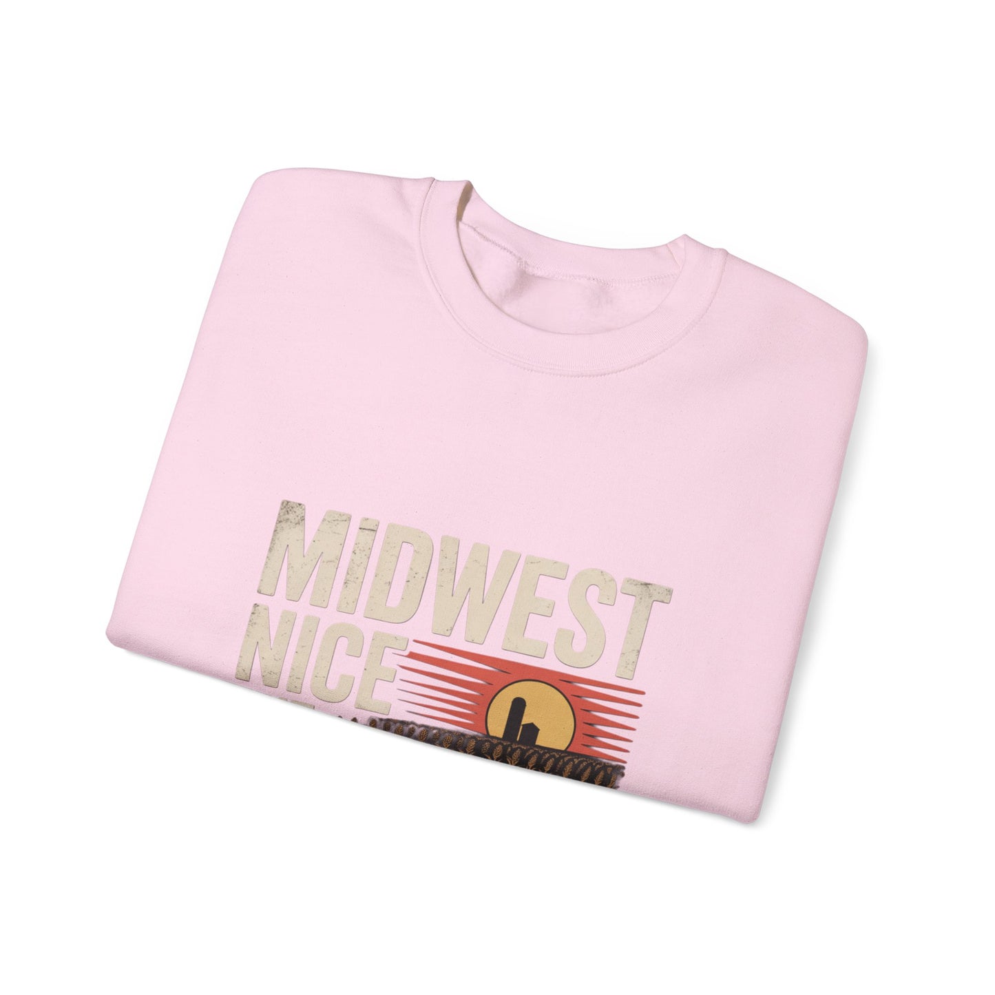 Midwest Nice But Fuck Ice Crewneck Sweatshirt
