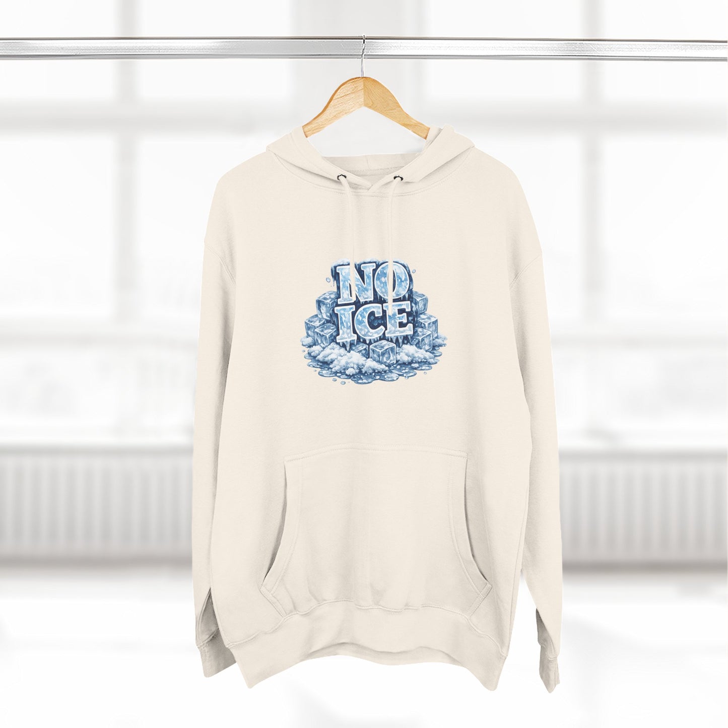 No ICE Graphic Hoodie — Funny Winter Climate Change Sweatshirt