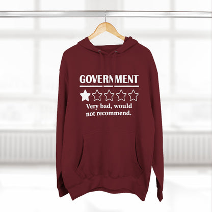 Fleece Hoodie with 1/5 Stars Would Not Recommend Design