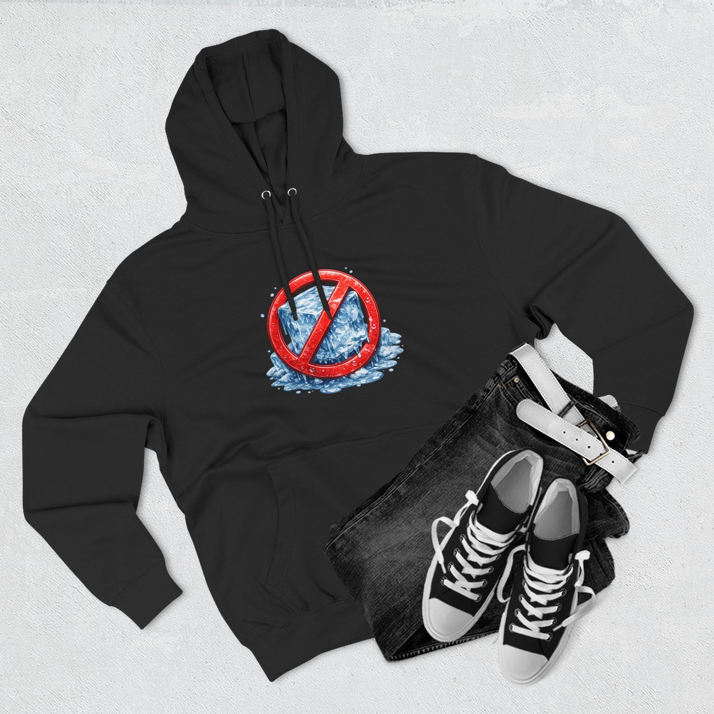 No ICE Hoodie — Anti-Ice Graphic Fleece Pullover