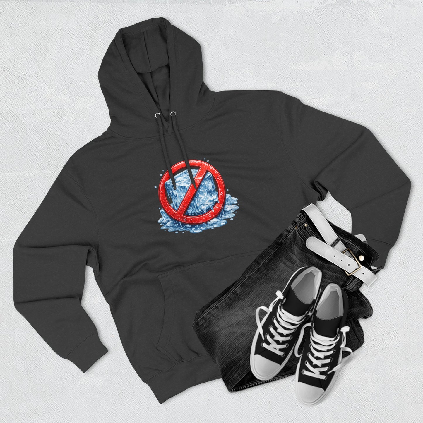 No ICE Hoodie — Anti-Ice Graphic Fleece Pullover