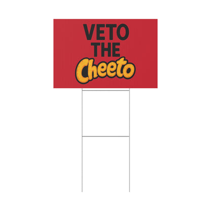 Red Veto the Cheeto Yard Sign