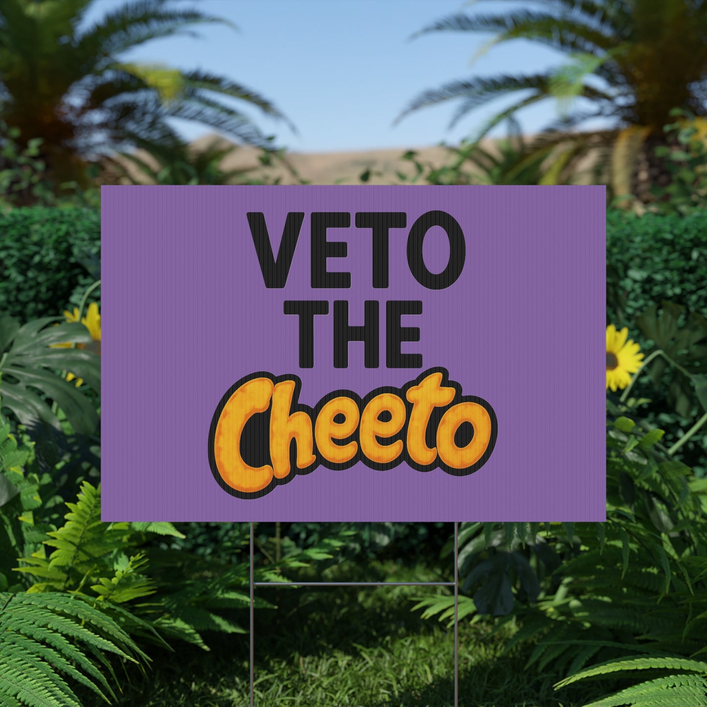 Light Purple Veto the Cheeto Yard Sign