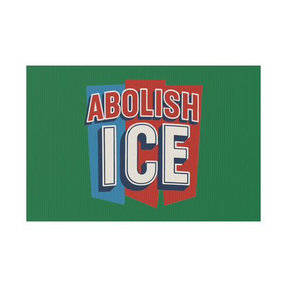 Dark Green Abolish ICE Yard Sign