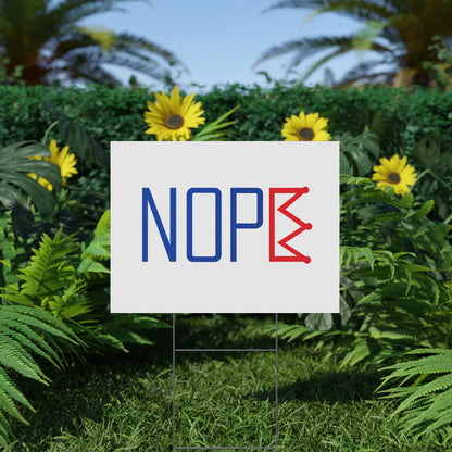White NOPE Crown Yard Sign – Defy the Throne