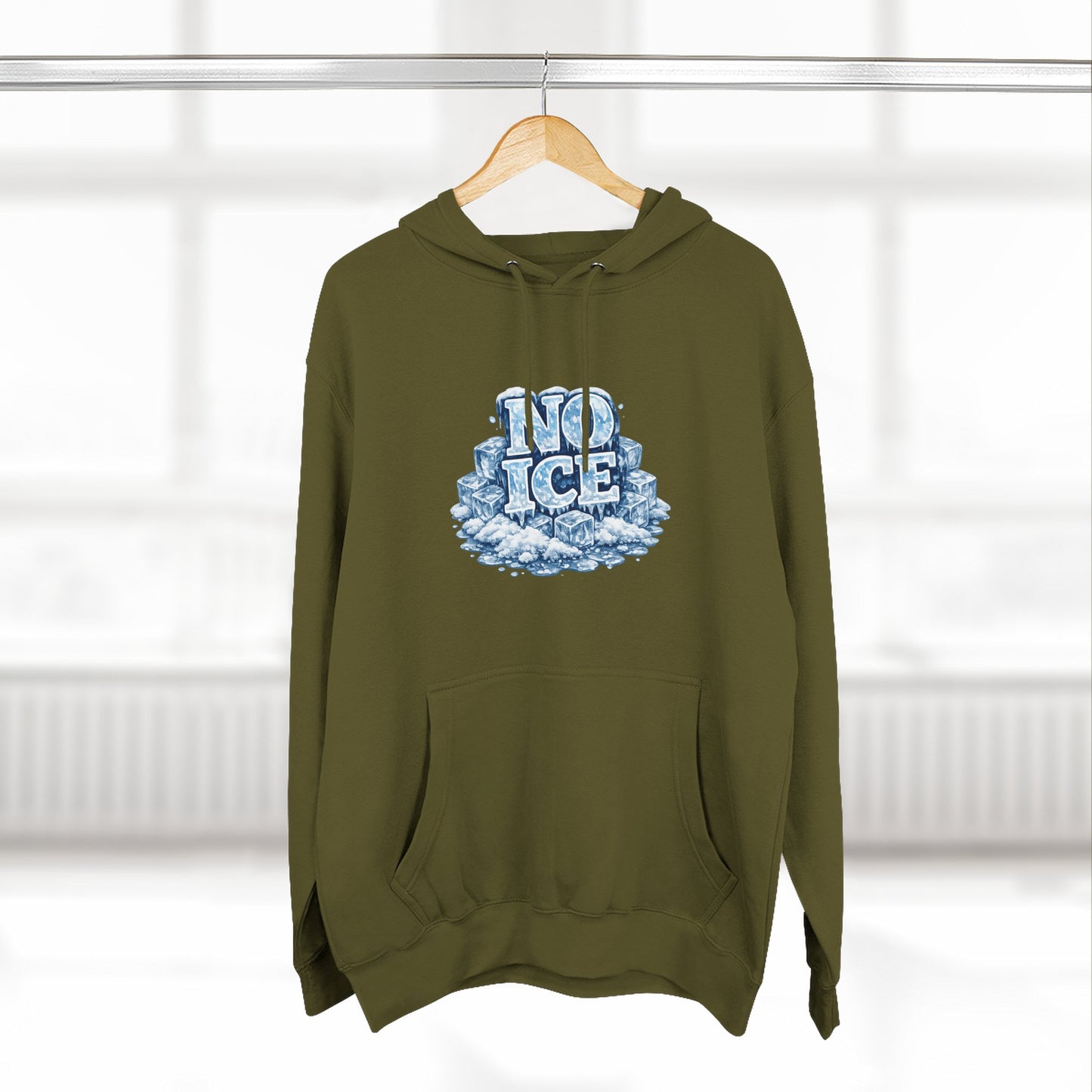 No ICE Graphic Hoodie — Funny Winter Climate Change Sweatshirt