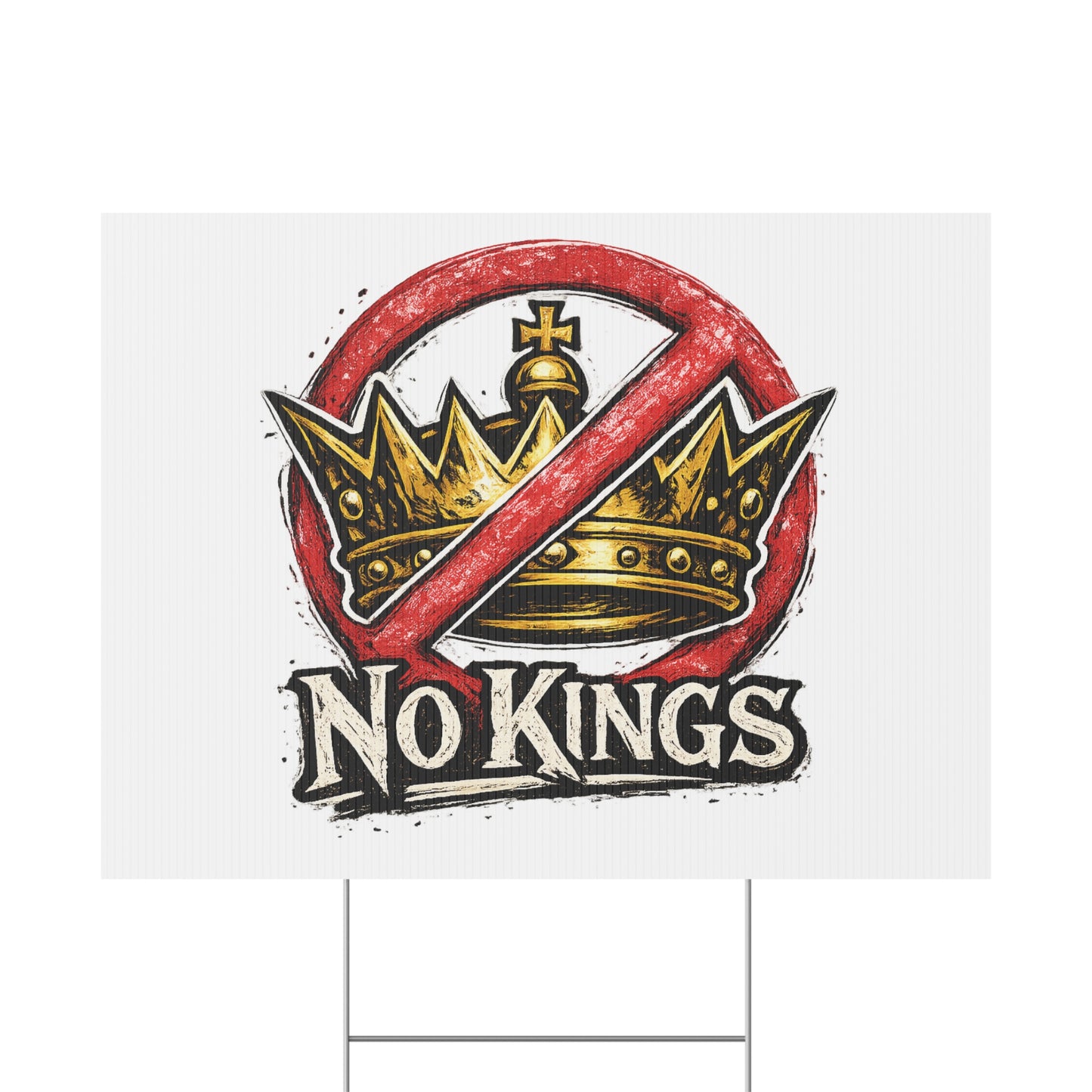 No Kings Yard Sign – Stand for Democracy