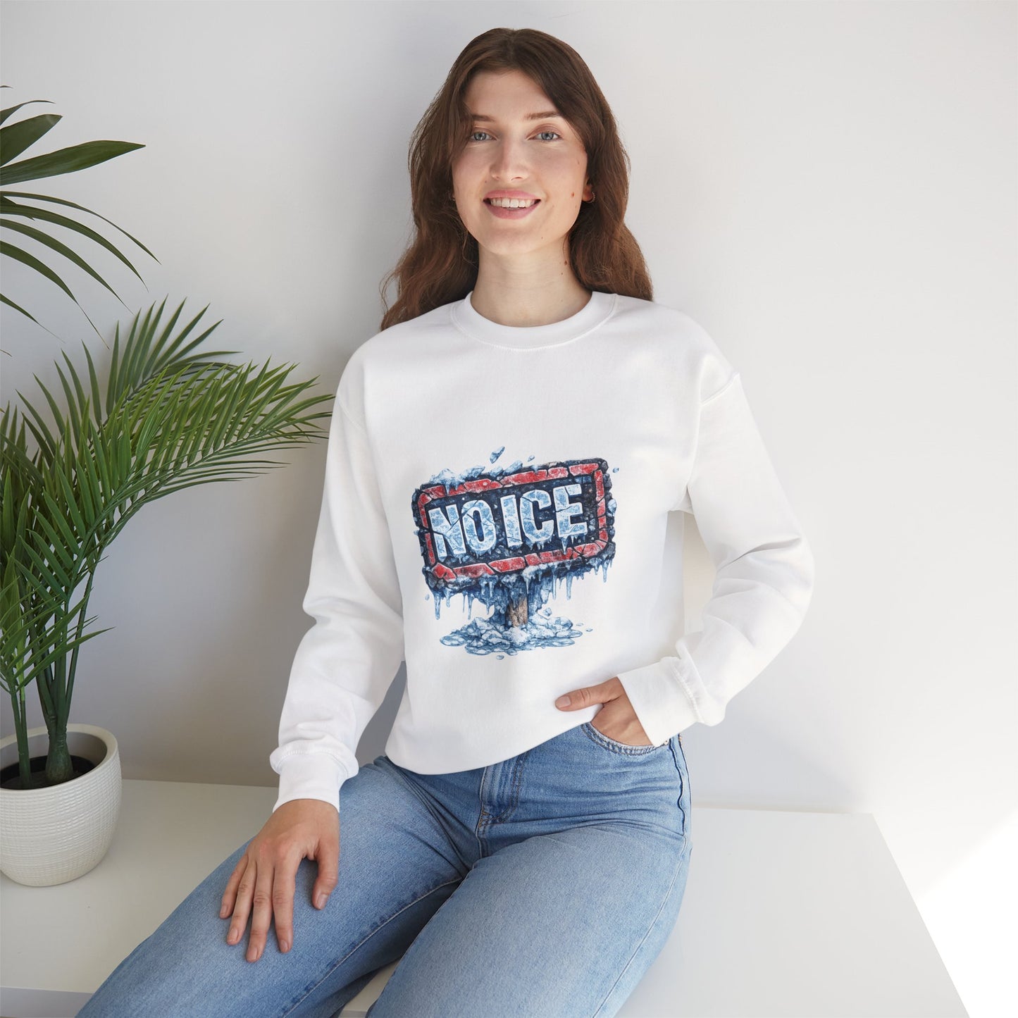 "NO ICE" Icy Graffiti Design Sweatshirt