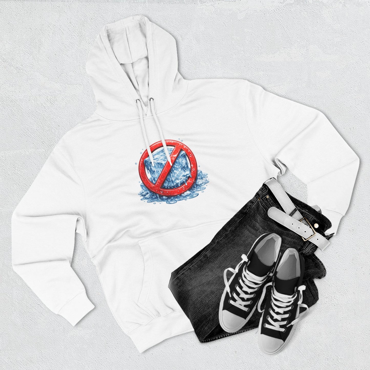 No ICE Hoodie — Anti-Ice Graphic Fleece Pullover