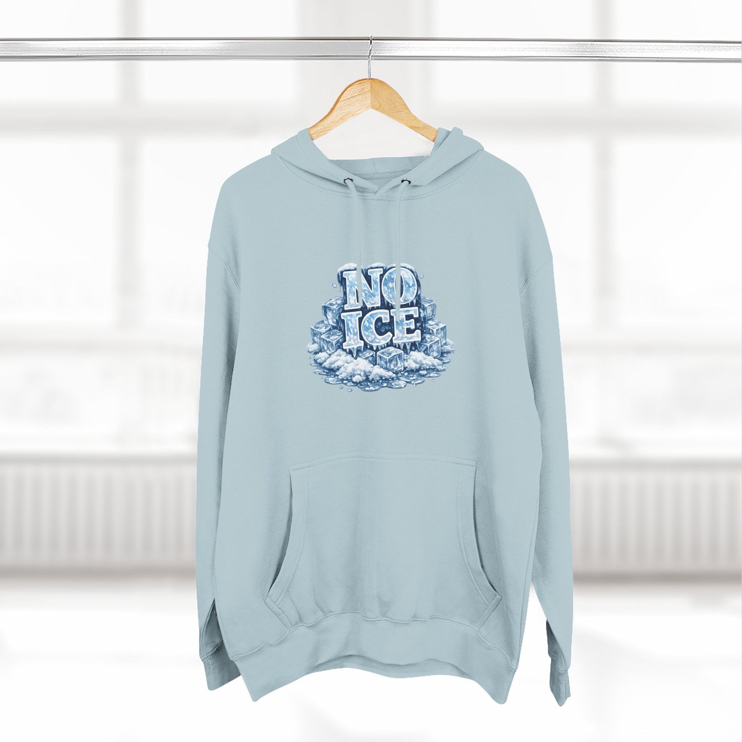 No ICE Graphic Hoodie — Funny Winter Climate Change Sweatshirt
