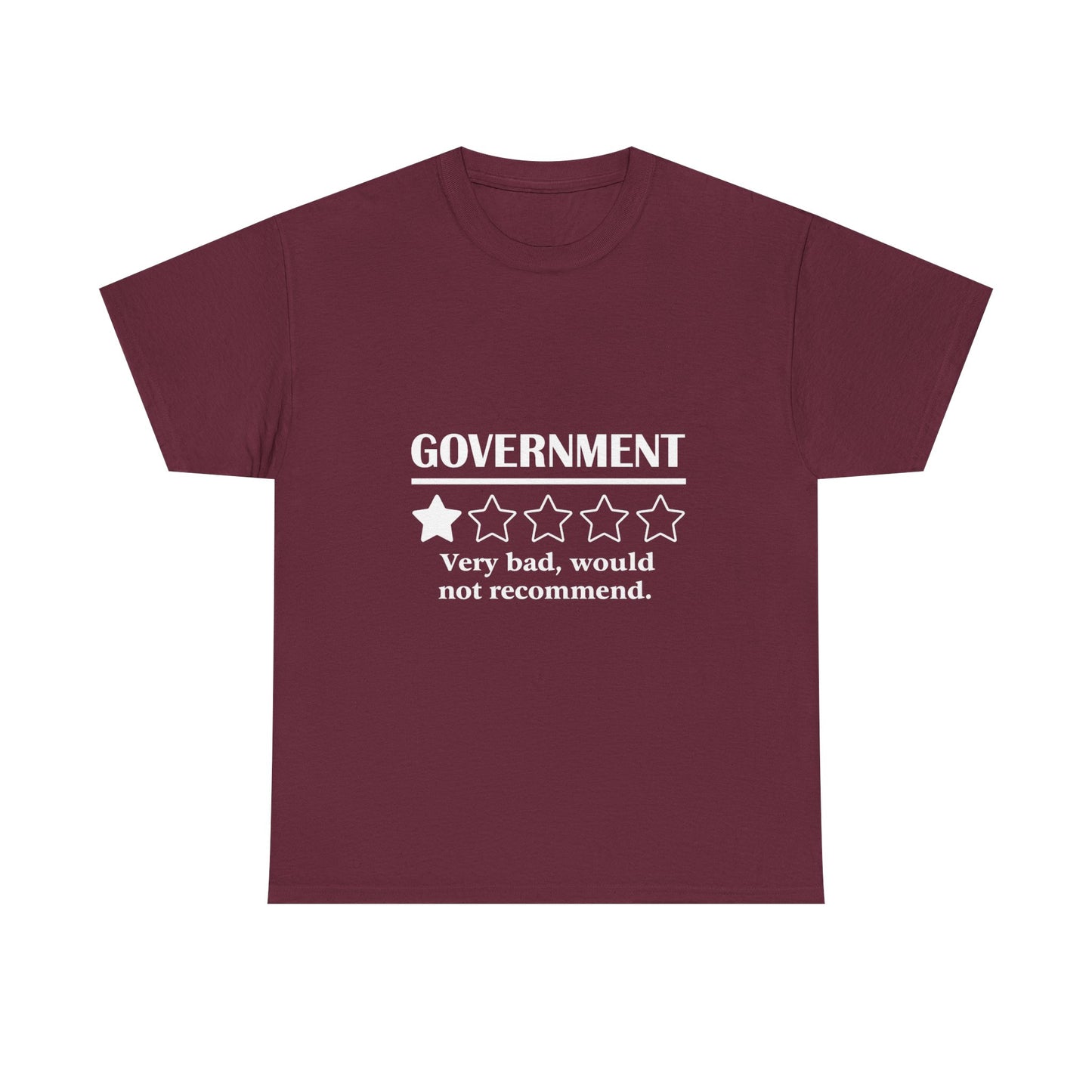 Government 1 of 5 Stars Would Not Recommend